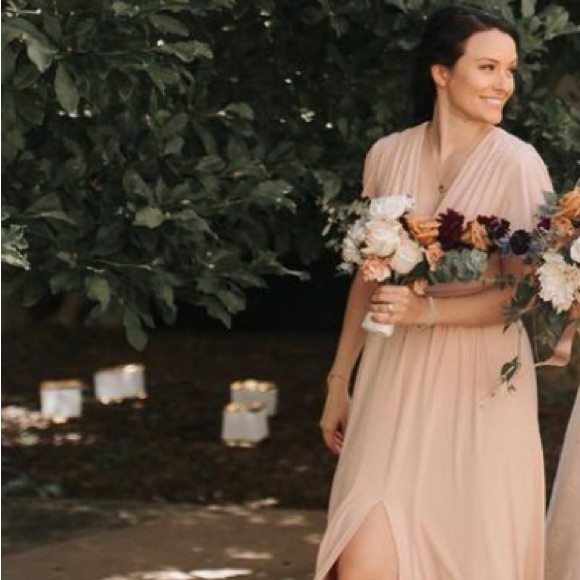 BHLDN Blush Bridesmaid Mendoza Dress - Picture 1 of 5